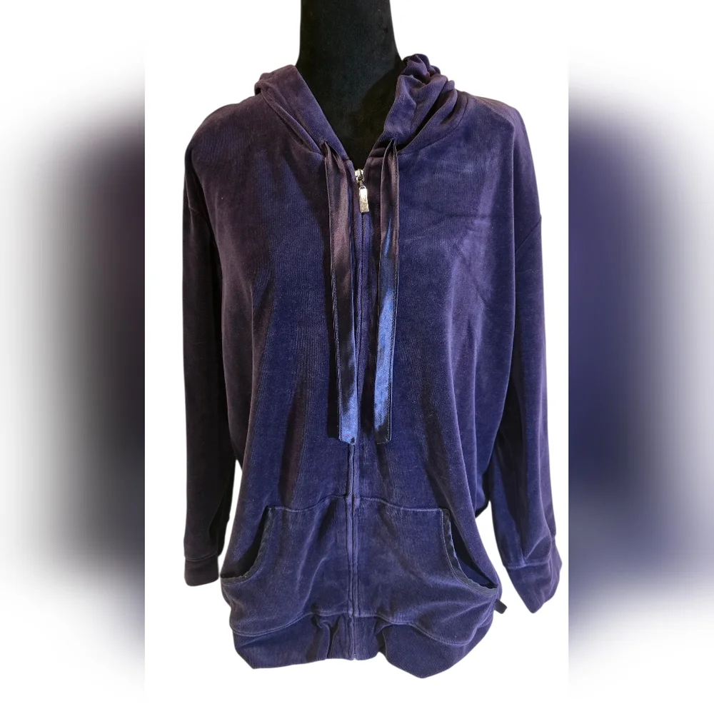 Liz Claiborne 3X Purple Velour Sweat Set - Picture 2 of 10